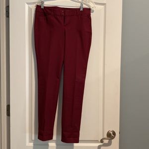 Dark burgundy pixie pants